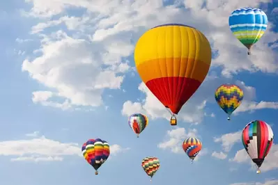 hot air balloons in sky