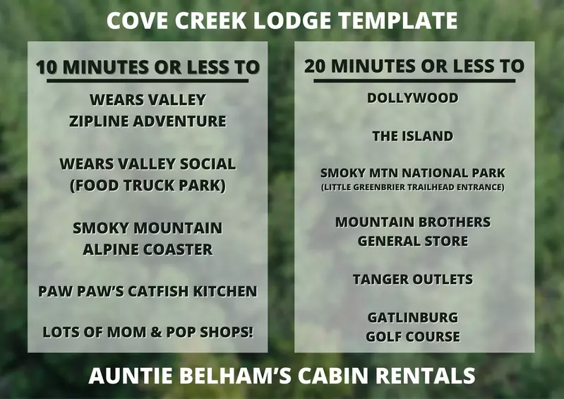 COVE CREEK LODGE